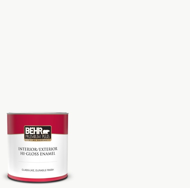 Interior or Exterior Hi-Gloss Enamel product in bright white